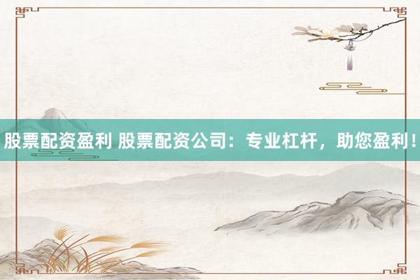 股票配資盈利 股票配資公司：專業(yè)杠桿，助您盈利！